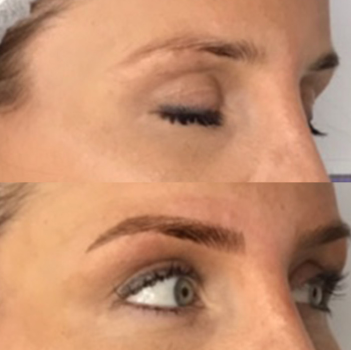 Microblading example one at vanity lash lounge